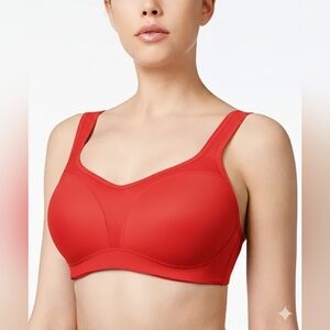 Wacoal Contour High Impact Underwire Sports Bra 853209 Red Size 38DD Gym Workout